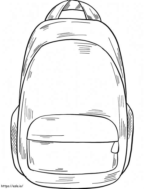printable backpack coloring page