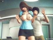 Hentai Game Honey Select 2 Libido Female Security Guard S Big Tits Beauty Rubs Her Breasts And