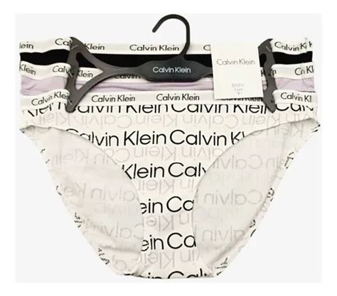 Calvin Klein Set Calzon Bikini Logo Algod N Mujer Original Env O Gratis
