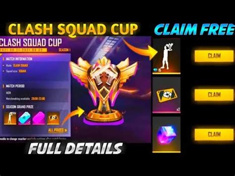 Free Fire Clash Squad Cup Clash Squad Tournament Clash Squad Cup Full