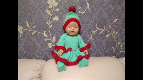 Новогодний вязанный костюм Эльф Платье - YouTube