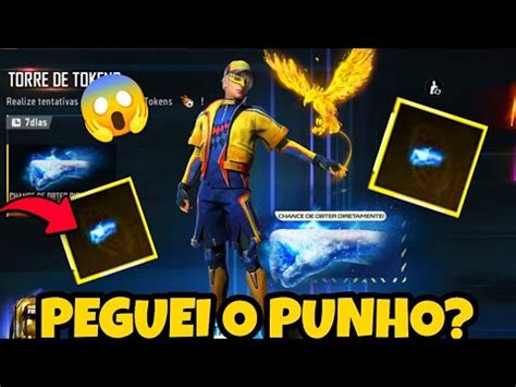 Peguei O Punho Congelante Evento Torre De Tokens Free Fire Novo