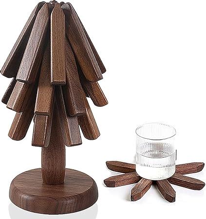 Amazon Black Walnut Wood Table Mat Wood Anti Hot Non Slip Durable Pads Kitchen Wood Hot