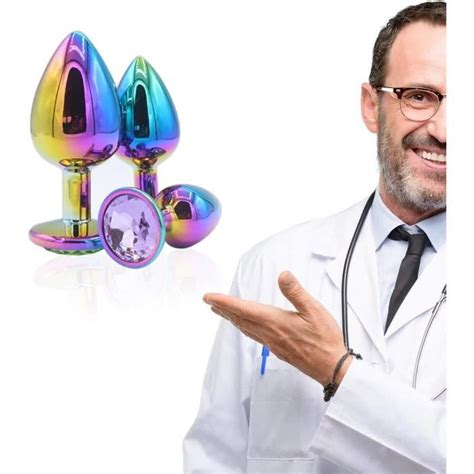 Anal Plug Pcs Kit Butt Plug En M Tal Avec Bijou Cristal Tailles Sex Toys Cristaux Color S