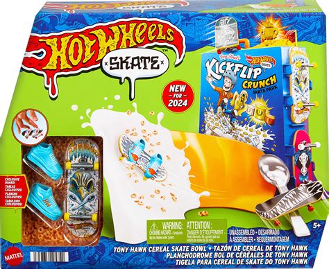 Hot Wheels Skate Tony Hawk Cereal Skate Bowl Fingerboards Set With 1 Exclusive Board Pair Of