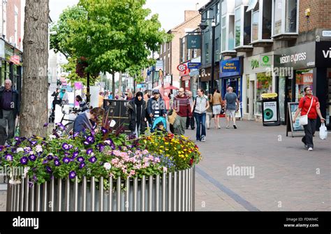 pedestrian area high road beeston nottingham england stock photo alamy