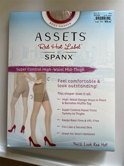 Spanx Assets Red Hot Label Super Control High Waist Mid Thigh Shaper Size Nude