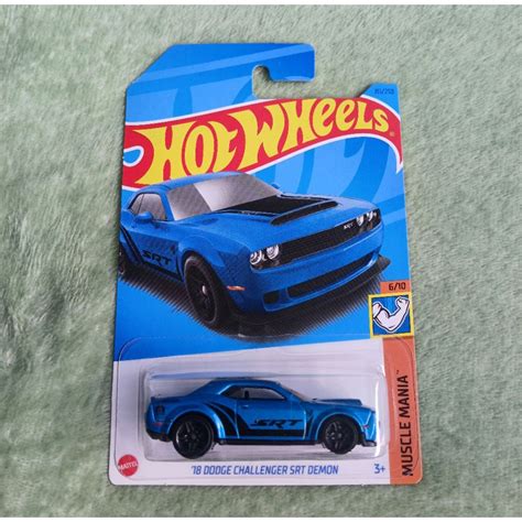 Jual Hot Wheels Dodge Challenger SRT Demon Biru Shopee Indonesia
