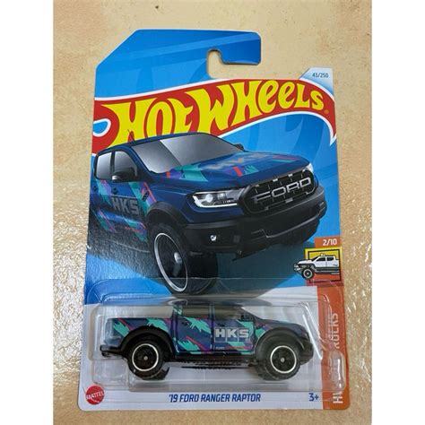 Hot Wheels 19 Ford Ranger Raptor Blue HKS Shopee Malaysia