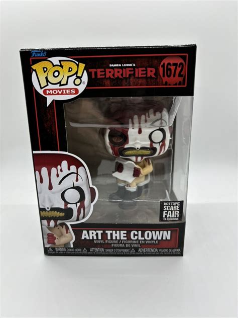 Funko Terrifier Art The Clown Bloody Hot Topic 1672 Scare Fair 2024 Protector For Sale