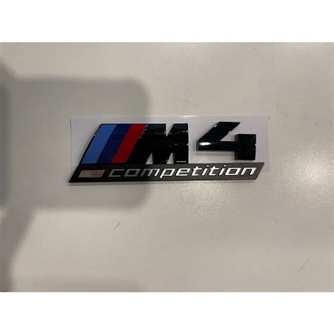 bmw   competition emblem logo wording metal gloss black bmw xm