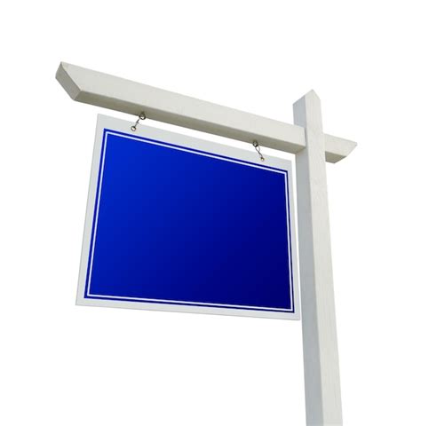 Premium Photo Blank Real Estate Sign Isolated On White