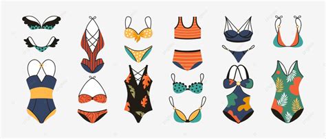 Female Swimsuit Bikini Beach Fashion Panties Collection Wear PNG And Vector With Transparent