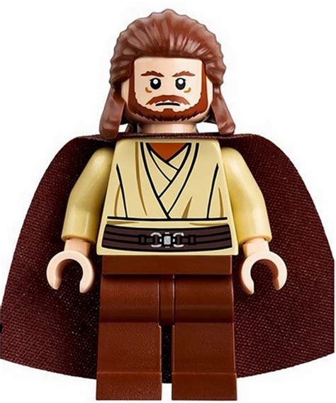 Qui Gon Jinn Figurka Klocki Star Wars Minifigurka Z Filmu Gwiezdne