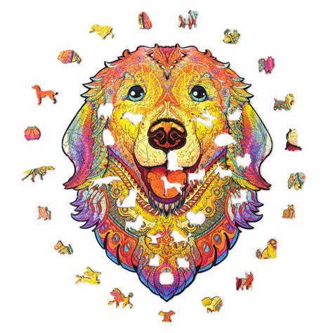 Купить Деревянный пазл "Собака" - цена в интернет-магазине Speedcubes.ru