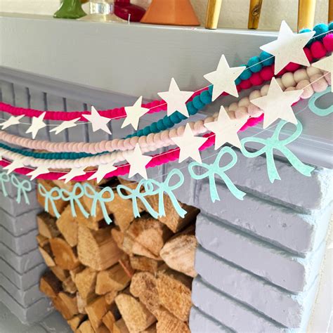White Star Garland - Pink Pop Party