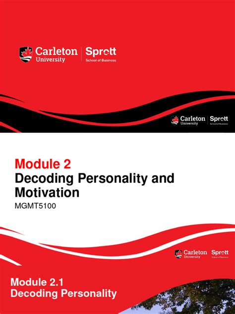 Week 2 - Module 2.1 Decoding Personality | PDF | Emotions | Psychology