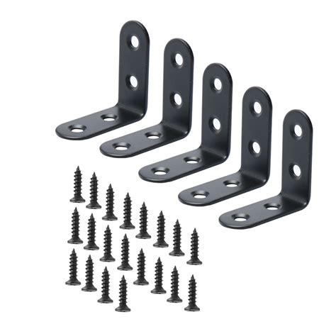 Uxcell 5pcs 40x40mm Stainless Steel L Shaped Right Angle Brackets With