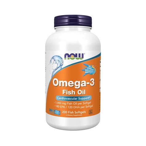 Omega 3 Molecularly Distilled Fish Softgels Now Foods