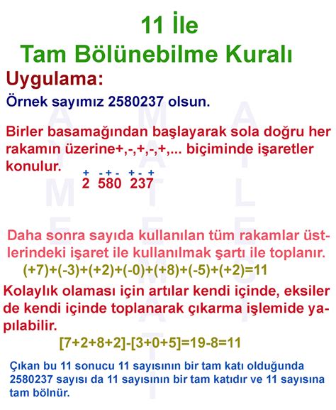 11 Ile Bölünebilme