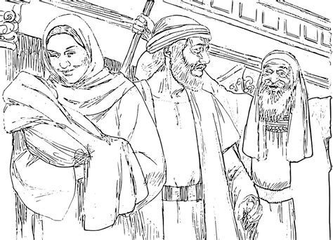 The Presentation Of Jesus At The Temple Coloring Pages