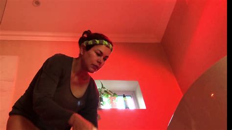 Hairy Brunette Dressing Swinging Tits