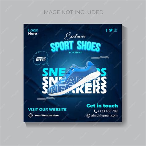 Premium Vector | Shoes social media ads design