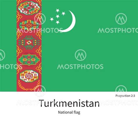 National Flag Of Turkmenist Av User Mostphotos