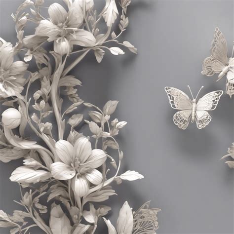 Premium Photo Spring Background Floral Ornaments Frame Design