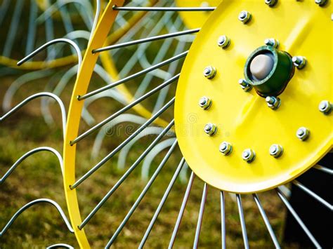 Tractor With Rotary Rake Agriculture Machine Stock Photo Image Of