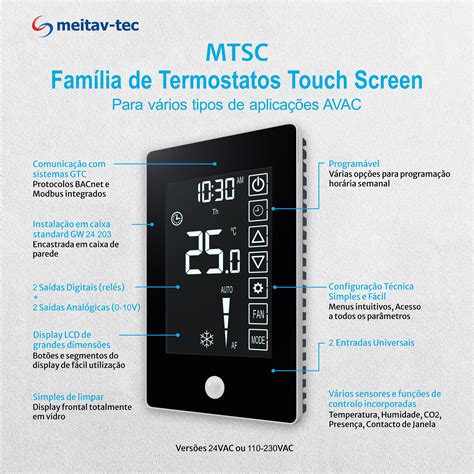 Malvar Controls, Lda. - MTSC - Família de Termostatos Touch Screen #