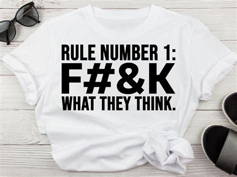 Rule Number 1 Fuck What They Think Motivational Svg Self Love Svg Fuck What People Think