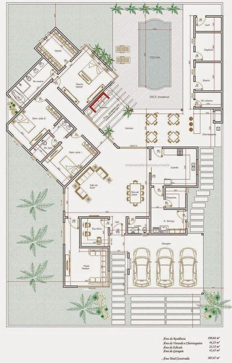 Terreno De 200 Metros Quadrados - Projeto de casa térrea de 200 metros quadrados , estilo moderno, ideal ...