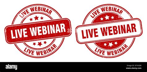 Live Webinar Stamp Live Webinar Sign Round Grunge Label Stock Vector