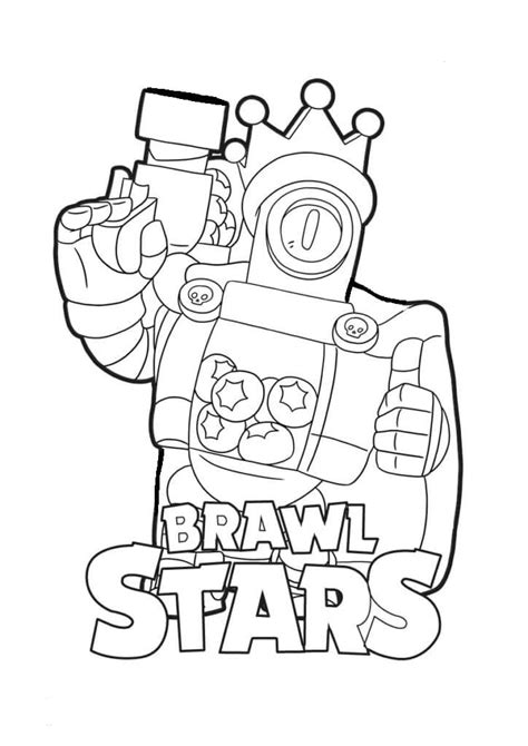 Раскраски Браво Старс. Распечатать персонажей из игры Brawl Stars