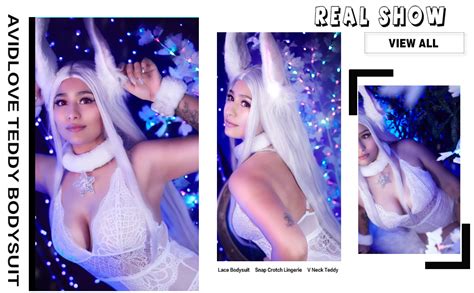 Avidlove Sexy Lingerie For Women Lace Bodysuit Snap Crotch Teddy One