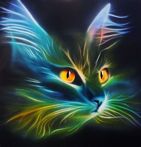 Неоновые котики - фото и картинки abrakadabra.fun