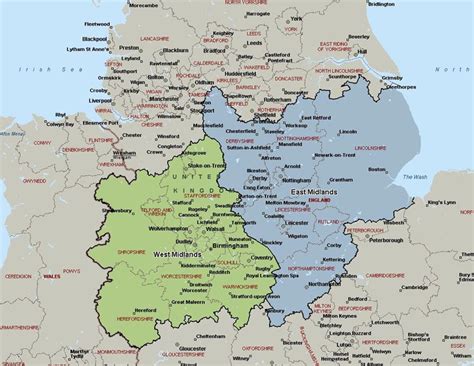 Map Of Midlands Counties