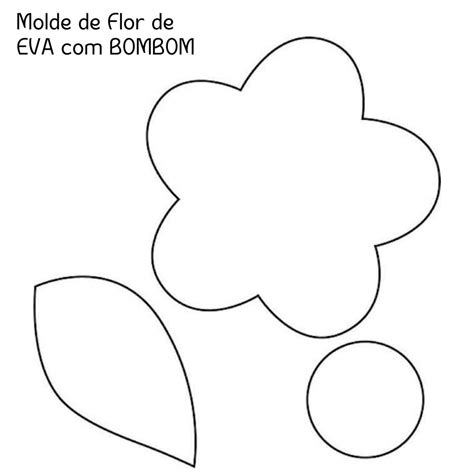 Flor De E.v.a Molde - Flor de EVA com bombom: molde para imprimir