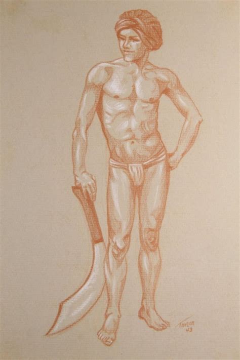 Lot Mid Century Male Semi Nude Artist Sketch Drawings