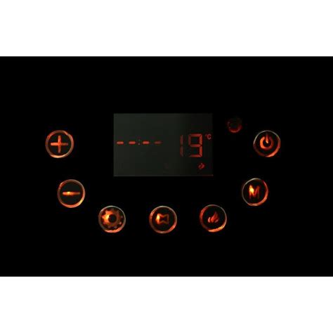Електрическа стенна камина, извита, 1800W, ефект на истински пламък, с ...