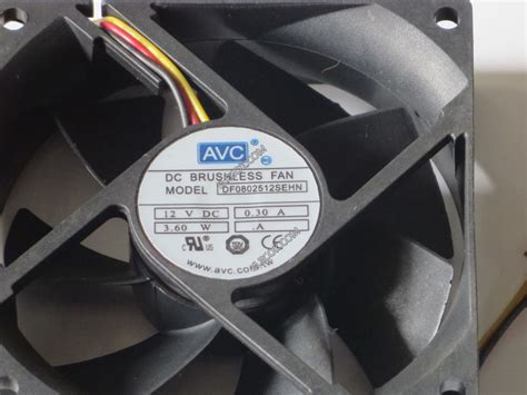 AVC DF0802512SEHN 12V 0.30A 3.6W 3wires cooling fan