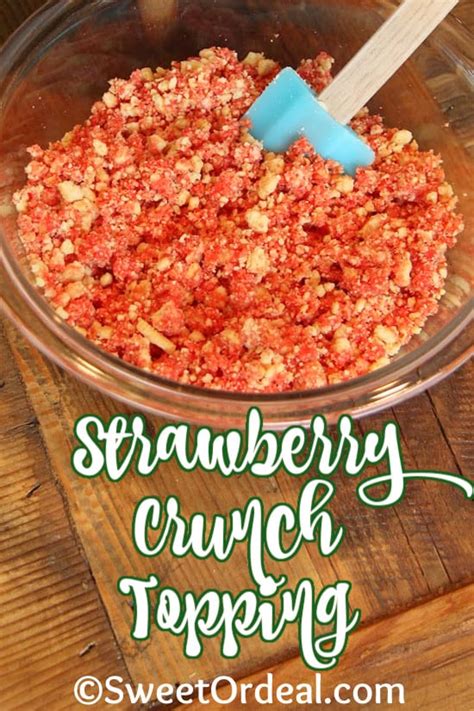Strawberry Crunch Topping Sweet Ordeal Desserts