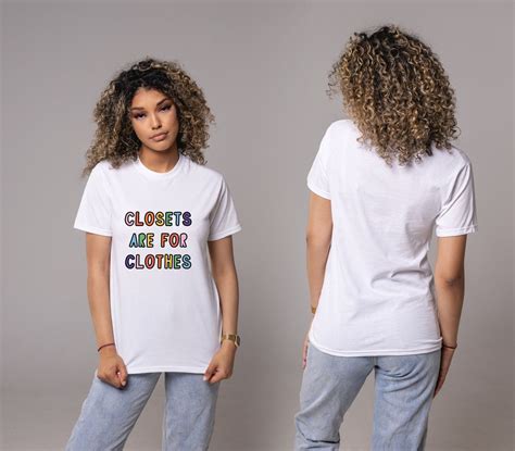 Closets Are For Clothes Gay Pride Rainbow Lesbian Lgbtq T Etsy