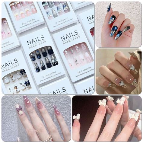 Imagens De Unhas Postiças - Kit 2 de Unhas Postiças Lindas e Decoradas Para Qualquer Hora. IMPERIO ...