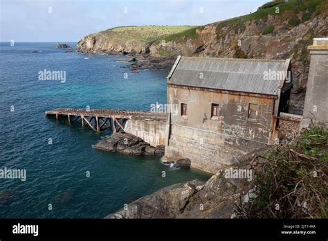 Old Polpeor Cove Lifeboat Station At Lizard Point Cornwall Stock Photo