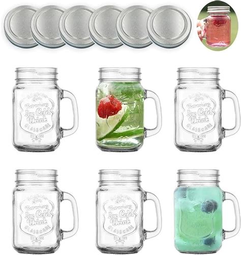 Amazon Pinkrella Mason Jar Shot Glasses With Lids Set Of