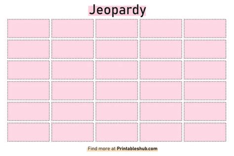 Printable Blank Jeopardy Template Pdf Jeopardy Template Templates