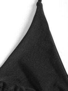 ZAFUL Bralette Plain String Bikini Top In BLACK ZAFUL