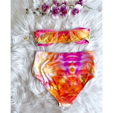 Tinibikini Swim Nwt Tini Bikini Tie Dye Bandeau Bikini Poshmark